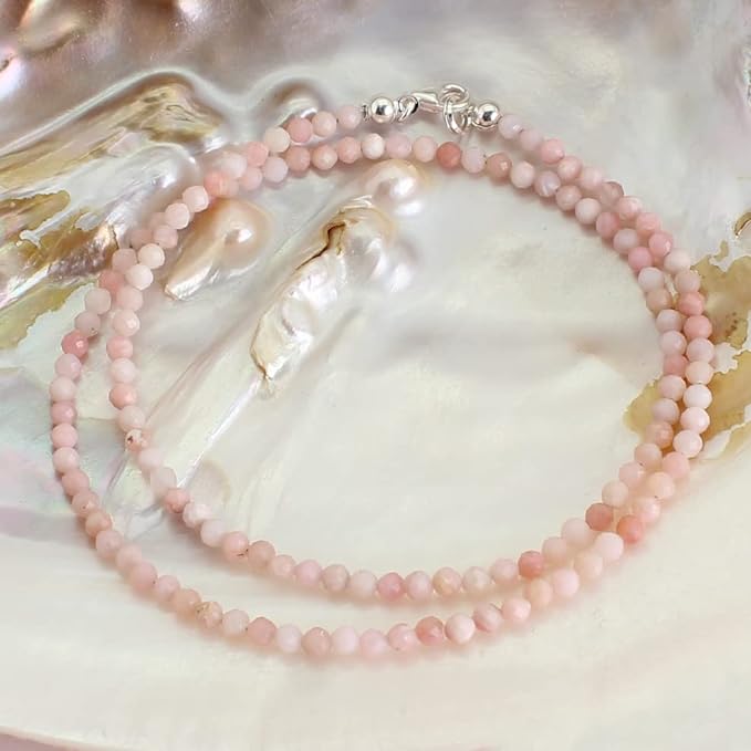 rosa andenopal Stein Trommelstein Hals Schmuck Anhänger Edelstein Heilstein Rohstein Rohstück Glücksstein Schutzstein Lochstein Naturstein Amulett Deko Handstein Handschmeichler Kugel Ohrringe Ohrstecker Armband