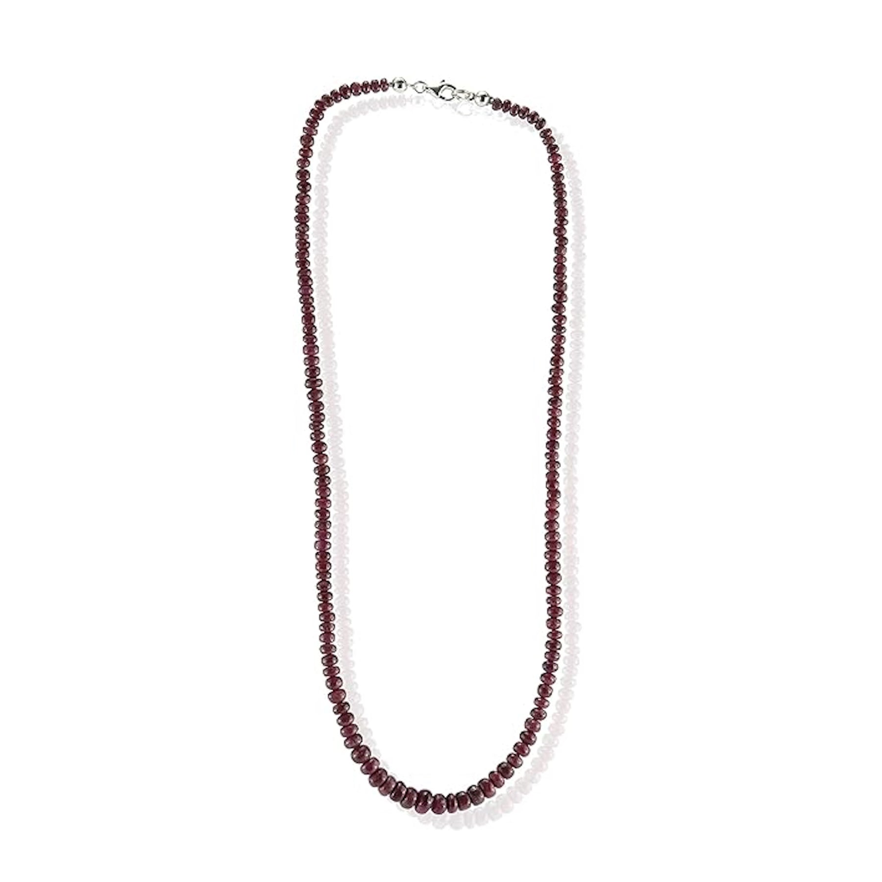 Rubin Kette Halskette Collier 925er Silber Verschluss