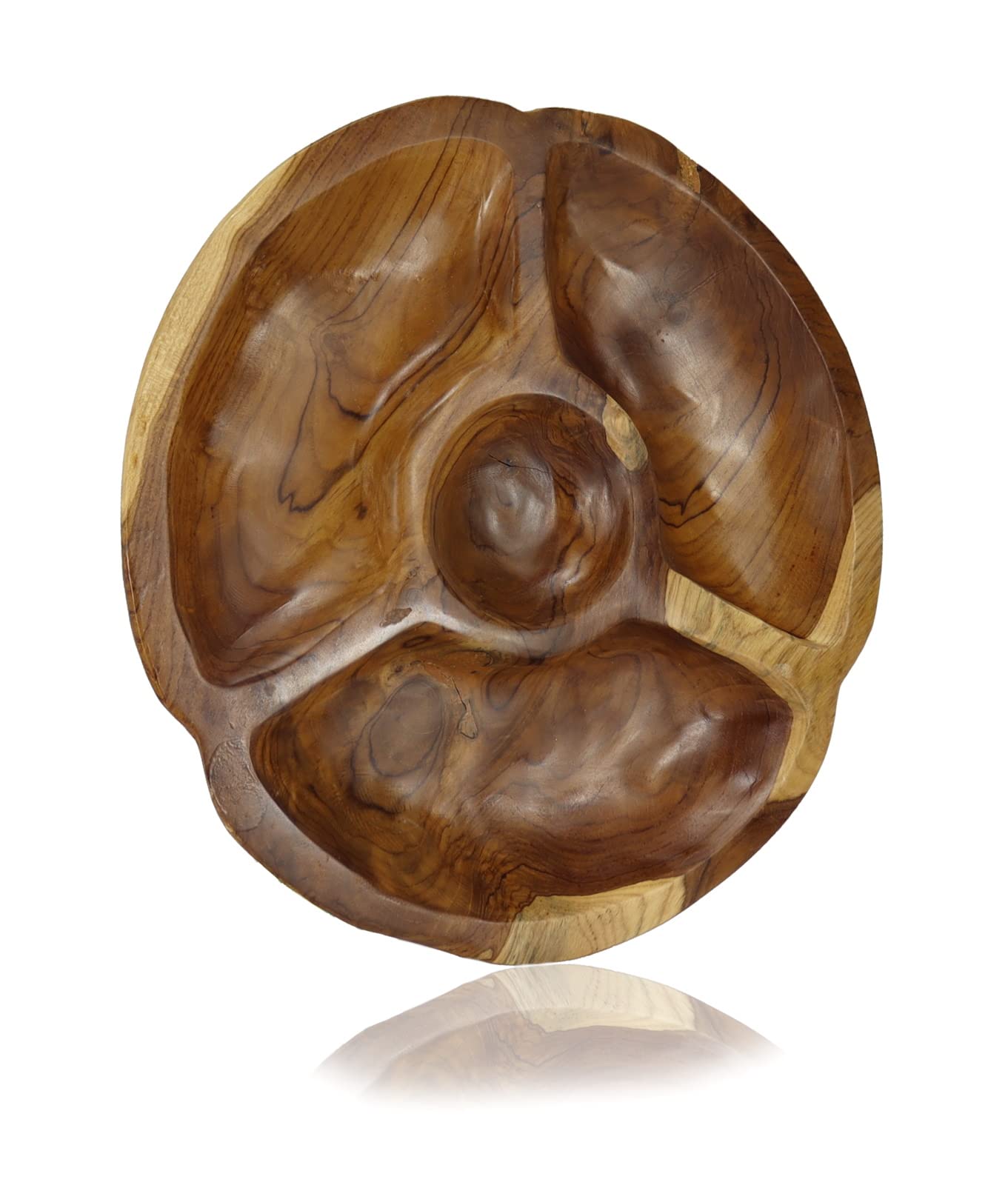 Snackschale Obstschale braun Holz Schale zur Deko Dekoobjekt Deko Obstschale Teak Schale aus Teakholz Holzschale Holzschälchen Dekoschale