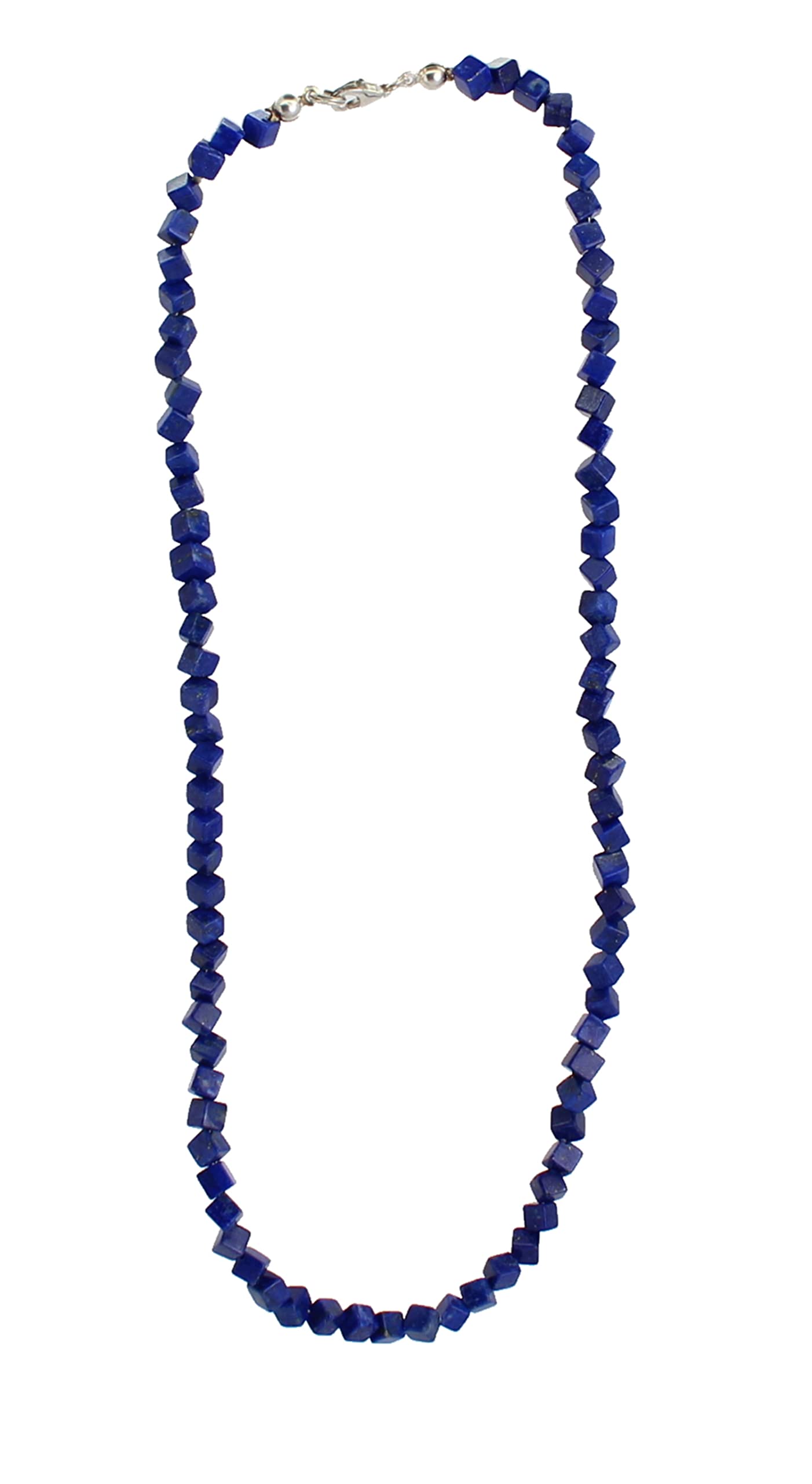 Halskette Kette aus Lapis Lazuli Lapislazuli Stein Trommelstein Anhänger Trommelsteinanhänger Perlenkette Kugelkette Collier Buttonkette Edelstein Heilstein Halsschmuck Schmuck Schmuckstein Schmuckkette Schmuckcollier Lapisschmuck Lapisstein Lapiscollier Lapiskette