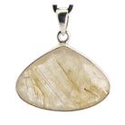 Rutilquarz Anhänger Kettenanhänger facettiert 925er Silber Schmuck Halskettenanhänger Kettenschmuck Stein Trommelstein Anhänger Rohstein Rohstück Heilstein Edelstein Schmuckanhänger Silberschmuck Schmuckstein Halsschmuck Schmuck Schutzstein Naturstein Lochstein Glücksstein