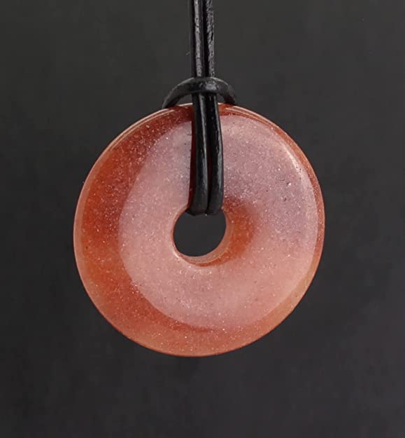 Feuerquarz Donut Anhänger 30 mm Edelsteindonut Kettenanhänger Halskettenanhänger Kettenschmuck Stein Trommelstein Anhänger Schmuck Schmuckstein Rohstein Rohstück Edelstein Heilstein Silberanhänger Silberschmuck Schutzstein Glücksstein
