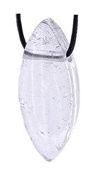 Bergkristall Navette Anhänger – ca. 40×17 mm, Vorderansicht