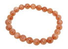 Armband aus Sonnenstein Sunstone Trommelstein Anhänger Perlen Kugeln Heilstein Edelstein Kugelarmband Perlenarmband Edelsteinarmband Stretcharmband Gummiarmband Armschmuck Schmuckstein Rohstein Rohstück Sonnensteine Sonnensteinschmuck Sonnensteinarmband