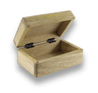 Holztruhe Holzbox aus Mangoholz natur mit Magnetverschluss  Look Schatulle Schmuckschatulle