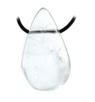 Bergkristall Tropfen Anhänger – 35–40 mm, klarer Naturstein, Vorderansicht