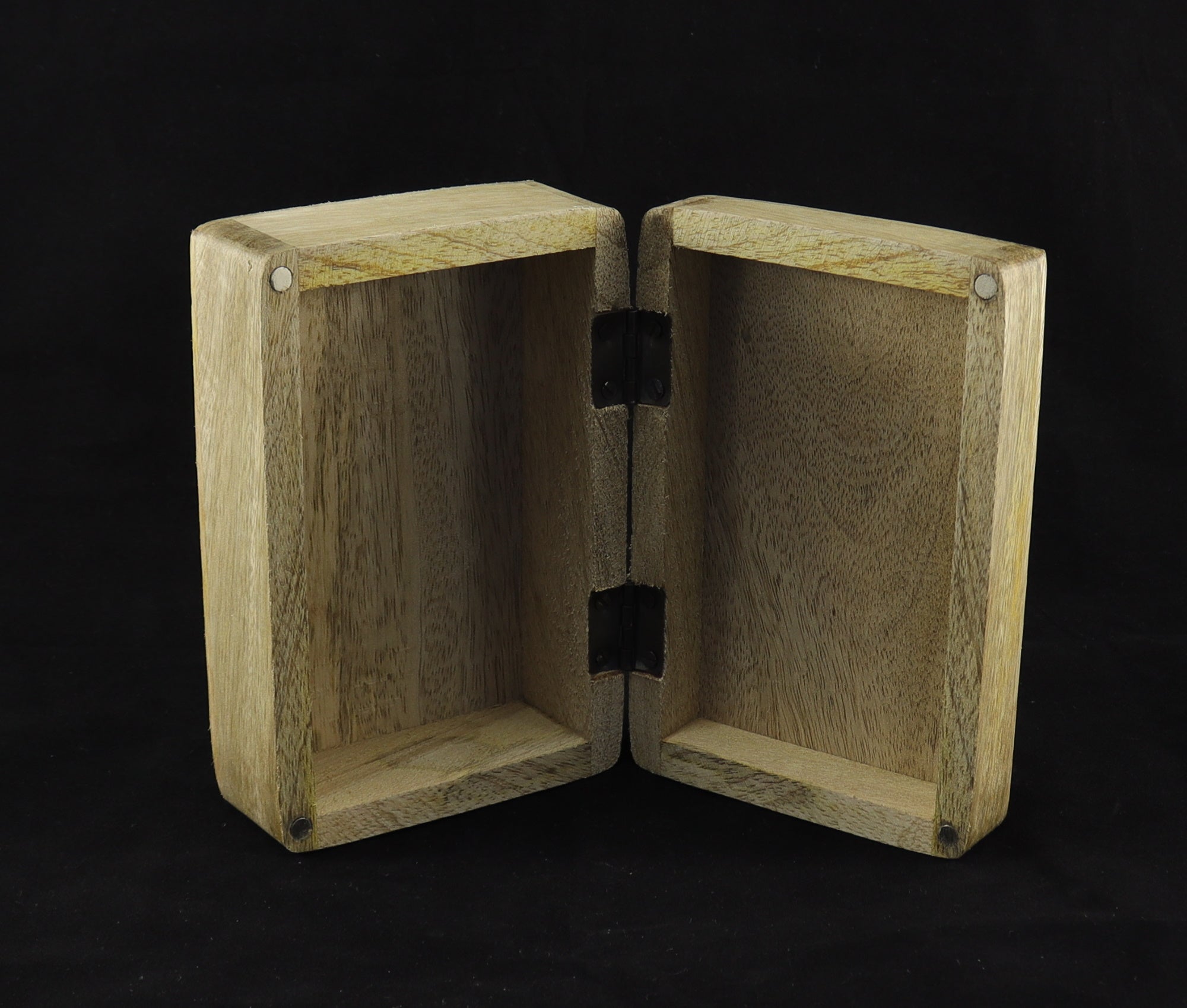 Holztruhe Holzbox aus Mangoholz natur mit Magnetverschluss  Look Schatulle Schmuckschatulle