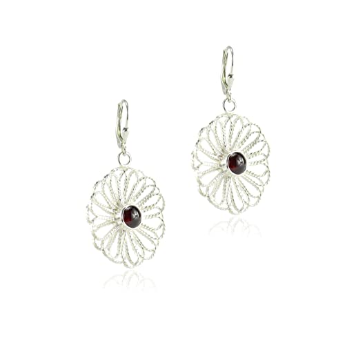 Ohrstecker Ohrringe Ohrhänger roter Granat Stein Trommelstein Anhänger Ohrschmuck Silberschmuck Silberohrringe Silberhänger Silberstecker Edelstein Heilstein Schmuckstein Schmuck Rohstein Rohstück Granatstein Granatschmuck