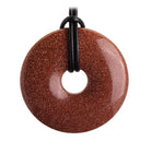 Halskettenanhänger Kettenanhänger Kettenschmuck Goldfluß Goldfluss Stein Trommelstein Anhänger Donut Edelsteindonut Heilsteindonut Halsschmuck Schmuckstein Rohstein Rohstück Schmuckanhänger Silberanhänger Silberschmuck Donutanhänger
