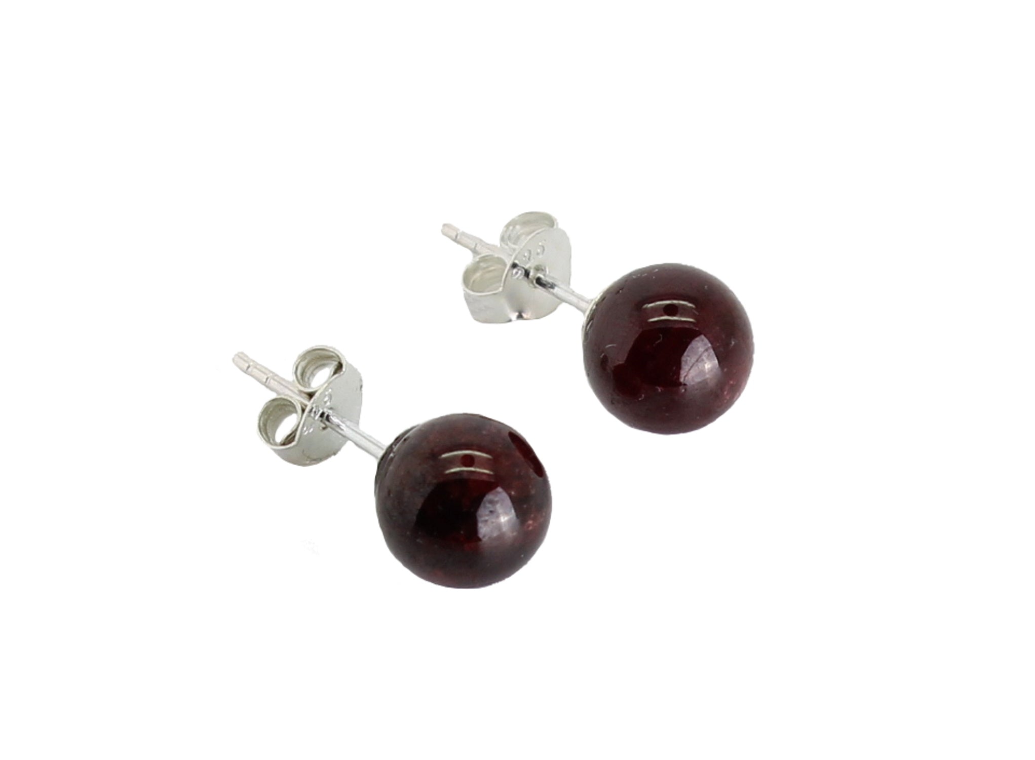 Ohrringe Ohrhänger Ohrstecker Granat Stein Trommelstein Anhänger Edelstein Heilstein Silberohrringe Ohrschmuck Silberstecker Kugelstecker Schmuckstein Schmuck Kugel Perlen Rohstein Rohstück Granatstein Granatschmuck
