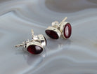 Ohrstecker Ohrringe Ohrhänger roter Granat Stein Trommelstein Anhänger Ohrschmuck Silberschmuck Silberohrringe Silberhänger Silberstecker Edelstein Heilstein Schmuckstein Schmuck Rohstein Rohstück Granatstein Granatschmuck