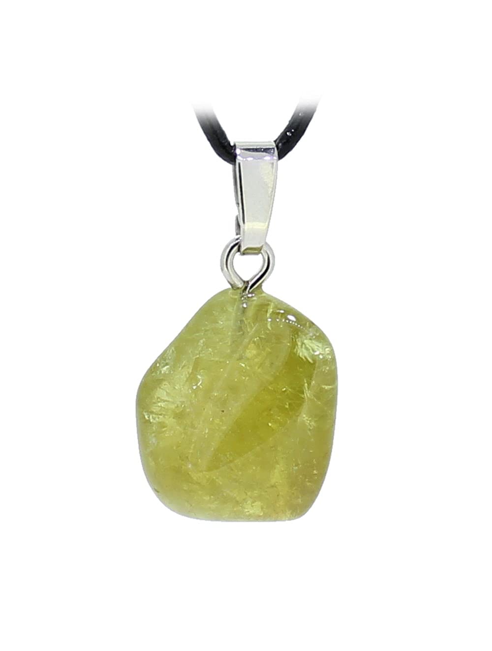 Halskettenanhänger Kettenschmuck Anhänger Grossular Trommelsteinanhänger Edelstein Heilstein Rohstein Rohstück Schmuckanhänger Schmuckstein Schutzstein Glücksstein Halsschmuck Schmuck Grossularstein Grossularschmuck