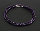 Stein Trommelstein Kugelkette Buttonkette Collier Halsschmuck Kettenschmuck Edelstein Heilstein Edelsteinkette Heilsteinkette Schmuck Rohstein Rohstück Schutzstein Glücksstein Amethyststein Amethystschmuck