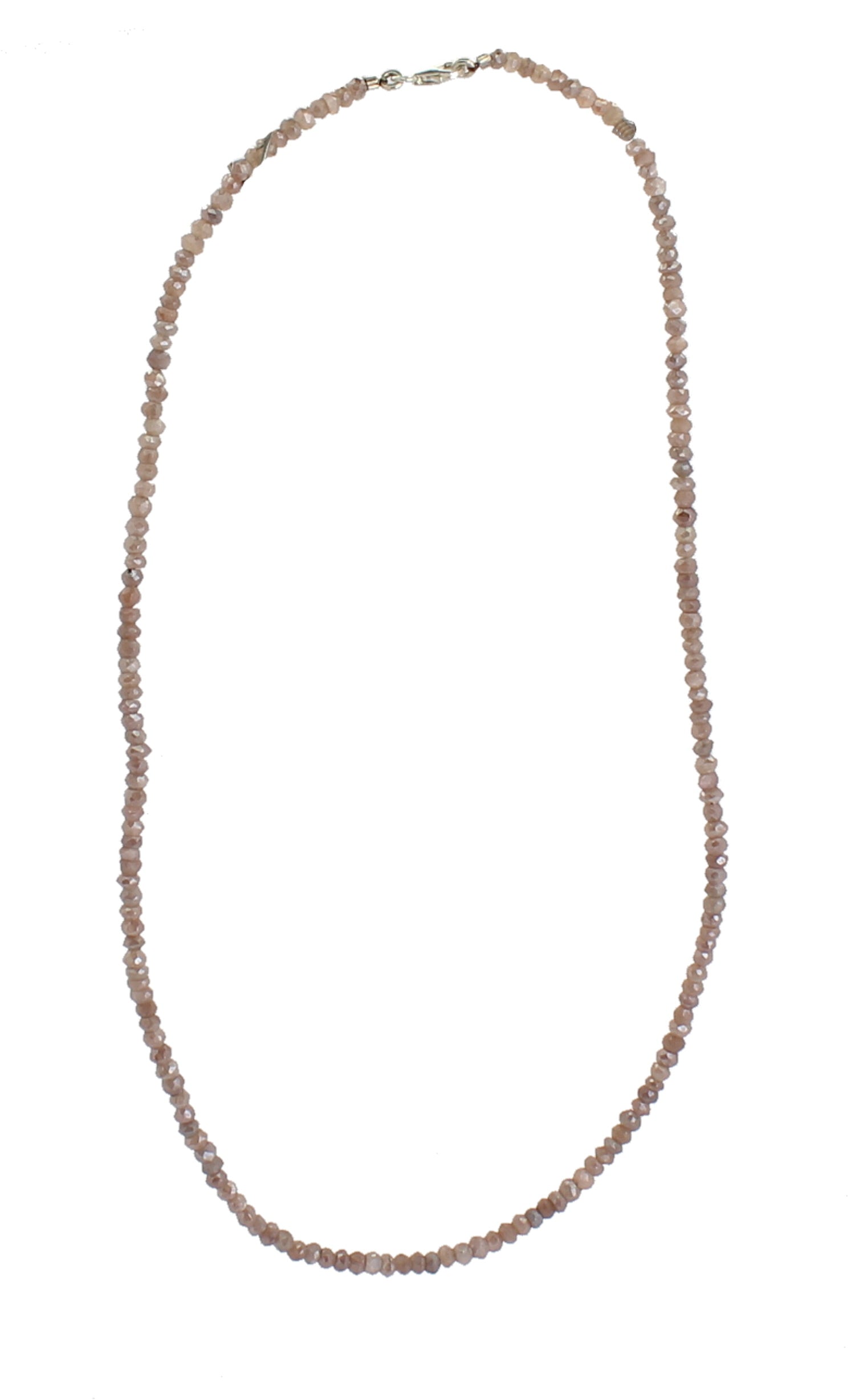 Budawi Halskette Kette aus Mondstein Trommelstein Anhänger Perlenkette Kugelkette Buttonkette Collier Halsschmuck Kettenschmuck Ketten Edelstein Heilstein Halsschmuck Schmuck Schmuckstein Rohstein Rohstück Mondsteine Mondsteinschmuck Mondsteinkette