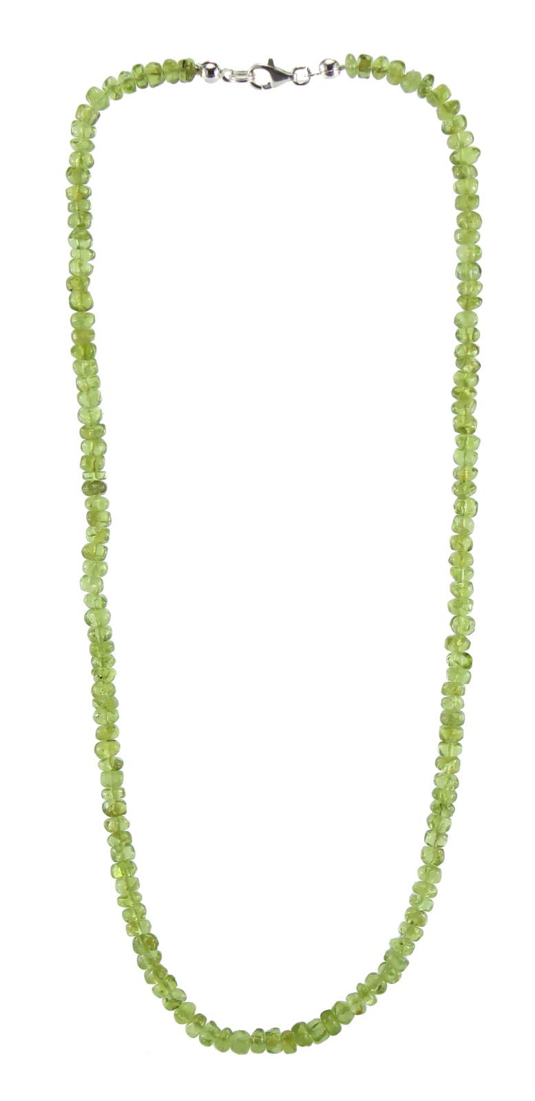 Halskette Kette aus Peridot Olivin Stein Trommelstein Anhänger Kugelkette Perlenkette Collier Halsschmuck Edelsteinkette Schmuckstein Rohstein Peridotstein Peridotschmuck Olivinstein Olivinschmuck Olivinkette Olivincollier Peridotcollier