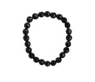 Armband aus Onyx facettiertes Armband Stein Trommelstein Anhänger Perlen Kugeln Heilstein Edelstein Kugelarmband Perlenarmband Edelsteinarmband Stretcharmband Gummiarmband Armschmuck Schmuckstein Rohstein Rohstück Schmuck Kettenanhänger