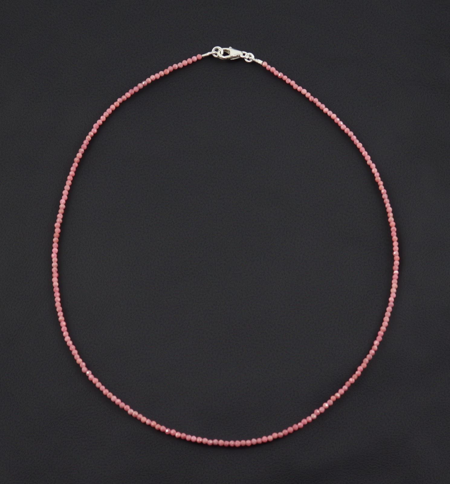 Rhodochrosit Stein Trommelstein Anhänger Perlenkette Kugelkette Buttonkette Collier Halsschmuck Kettenschmuck Ketten Schmuck Kettenanhänger Schmuckcollier Edelstein Heilstein Rohstein Rohstück Silberanhänger Silberschmuck Armband