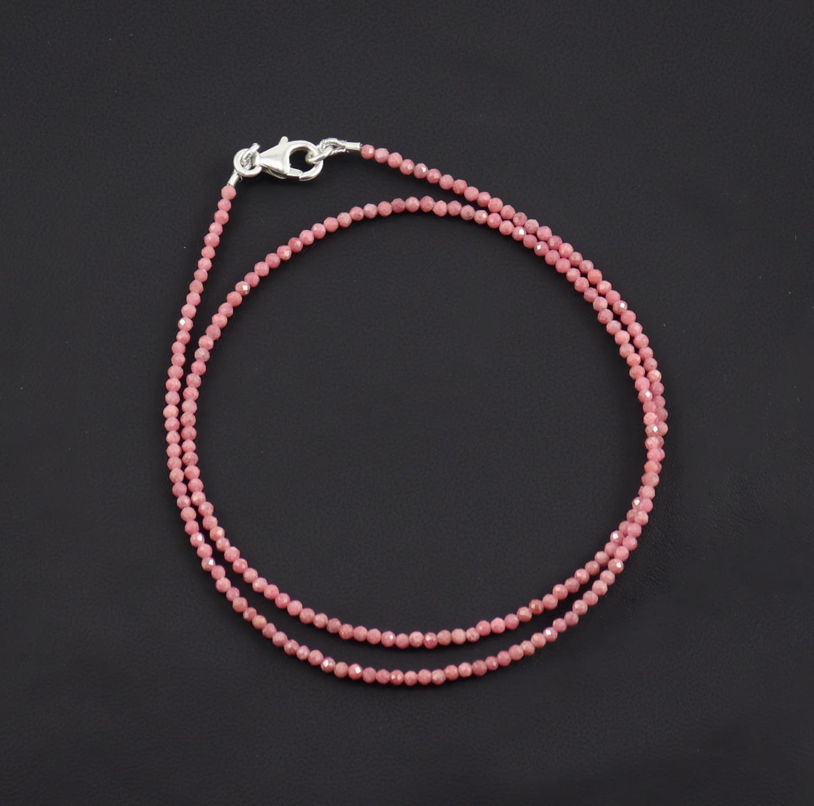 Rhodochrosit Stein Trommelstein Anhänger Perlenkette Kugelkette Buttonkette Collier Halsschmuck Kettenschmuck Ketten Schmuck Kettenanhänger Schmuckcollier Edelstein Heilstein Rohstein Rohstück Silberanhänger Silberschmuck Armband