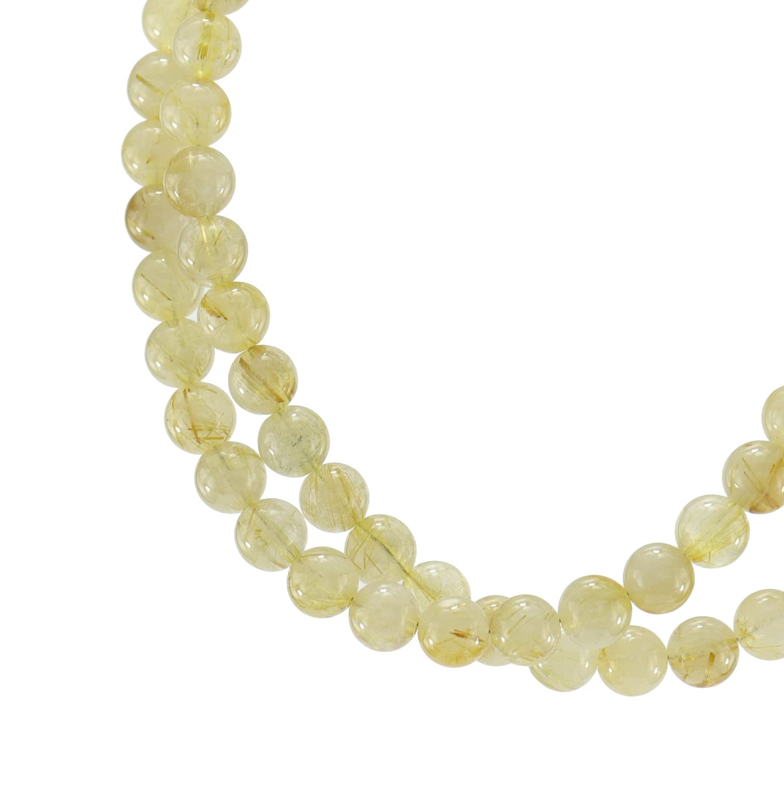 Rutilquarz Stein Trommelstein Kugelkette Halskette Buttonkette Collier Halsschmuck Kettenschmuck Edelstein Heilstein Edelsteinkette Heilsteinkette Schmuck Rohstein Rohstück