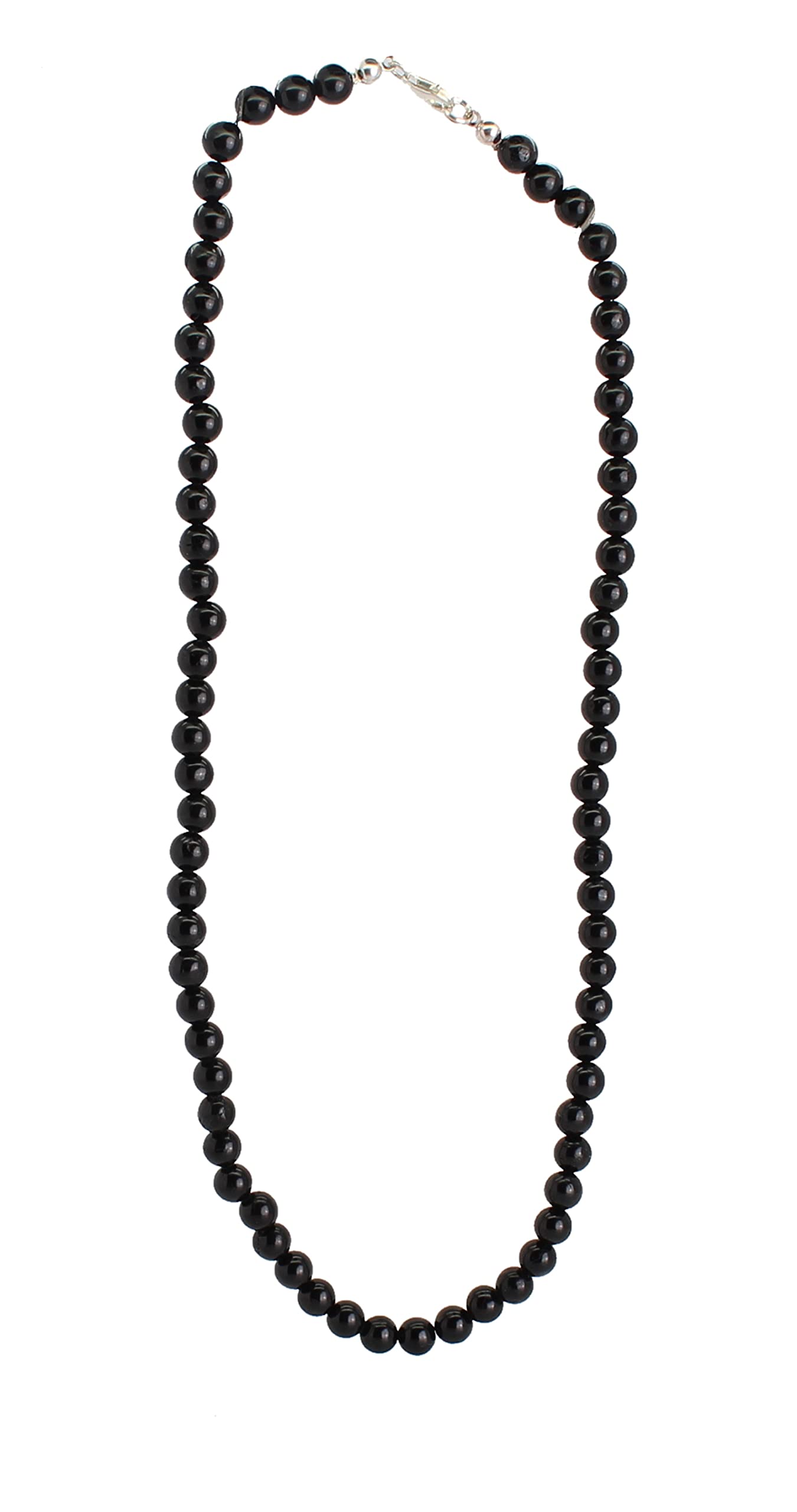 Halskette Kette aus Turmalin Schörl Stein Trommelstein Anhänger Perlenkette Kugelkette Collier Buttonkette Edelstein Heilstein Halsschmuck Schmuck Schmuckstein Schmuckkette Turmalinkette Turmalinschmuck Turmalinstein Turmalincollier