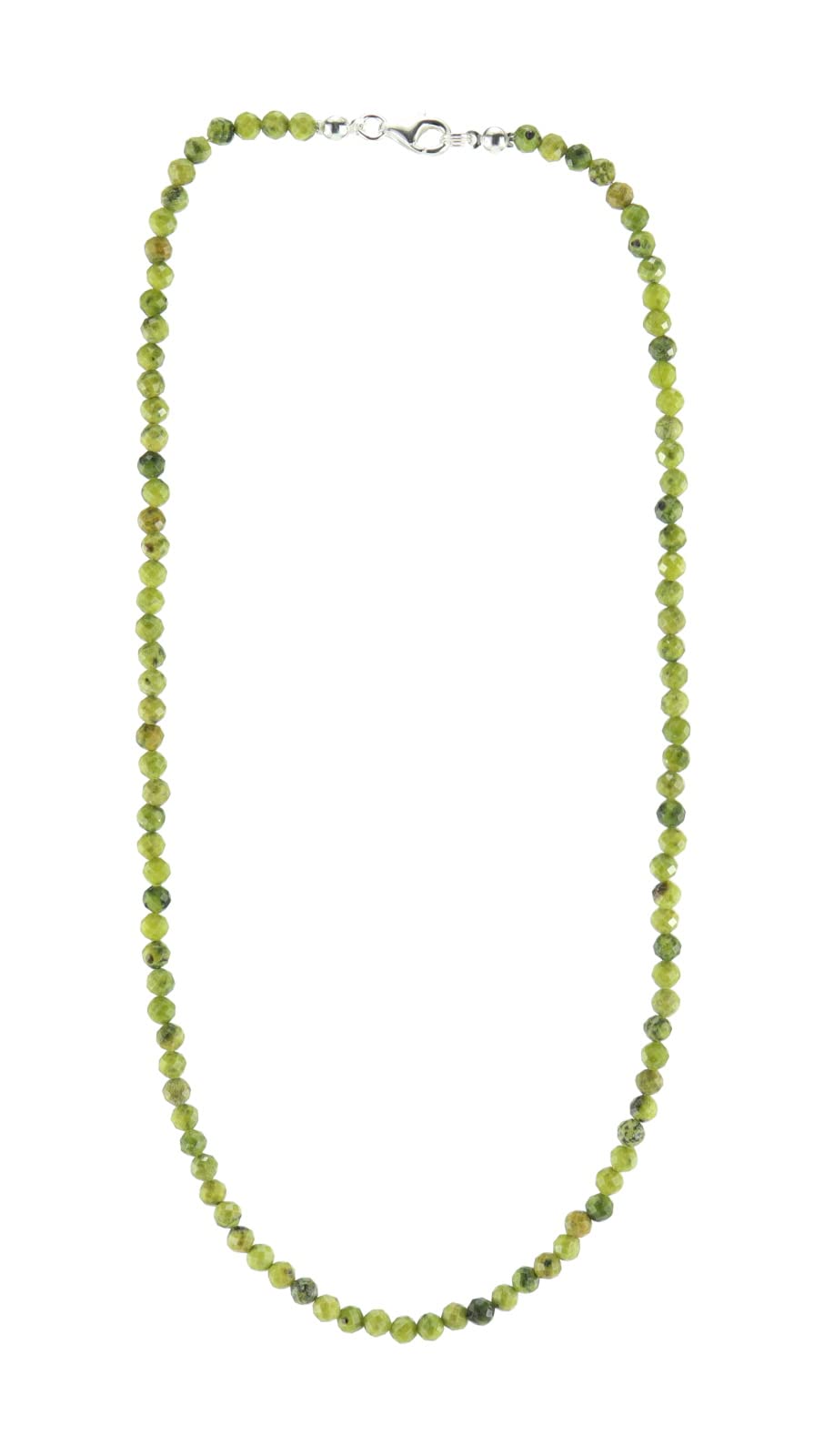 Halskette Kette aus Serpentin Chyta Peru Stein Trommelstein Anhänger Rohstein Rohstück Kugelkette Edelsteinkette Collier Edelstein Heilstein Halsschmuck Schmuckkette Schmuckanhänger Heilsteinkette Perlen Kugel Serpentinkette Serpentinschmuck Serpentinstein