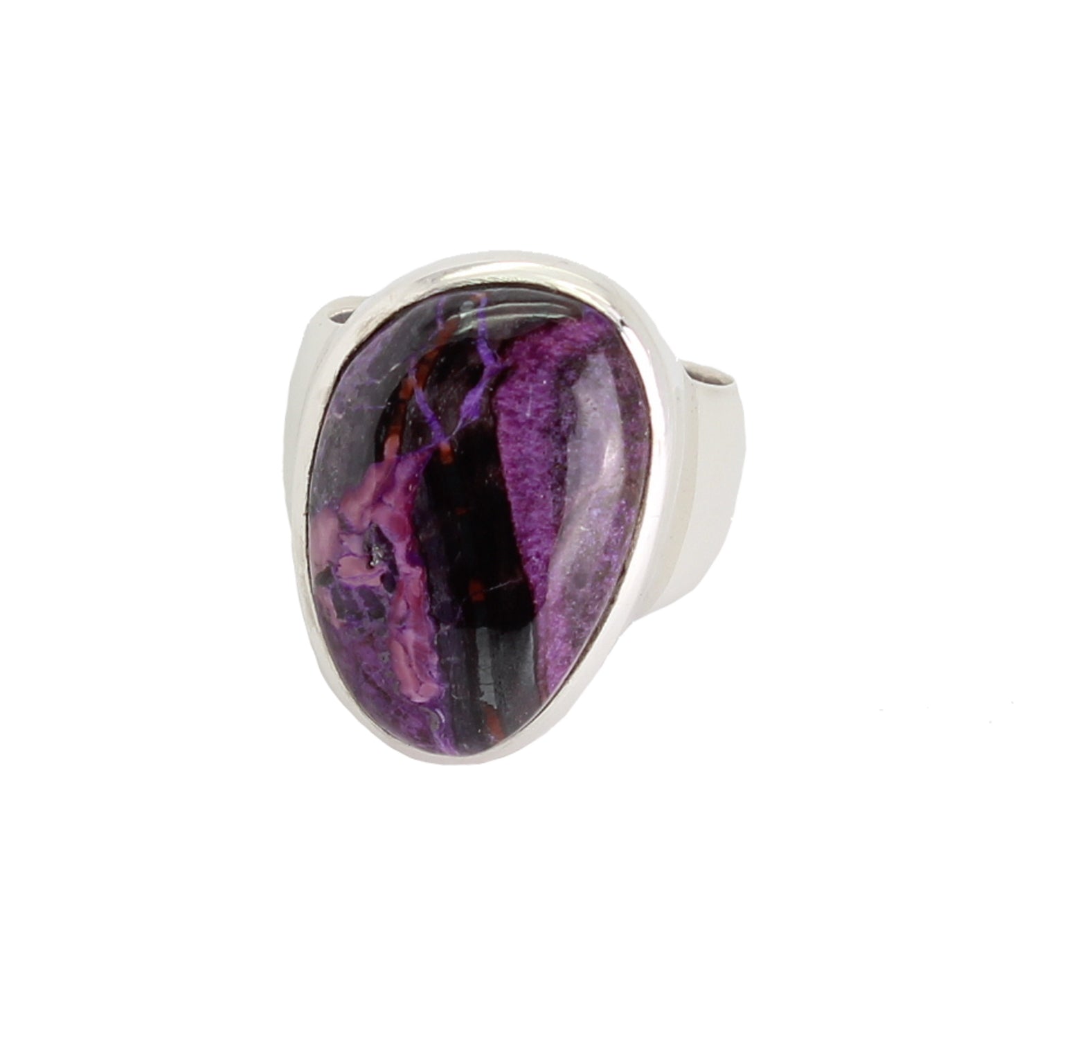 Stein Trommelstein Anhänger Damenring Edelstein Heilstein Silberschmuck Ringschmuck Schmuckstein Kettenanhänger Schmuck Kettenschmuck Rohstein Rohstück Glücksstein Schutzstein Sugilithstein Sugilithschmuck