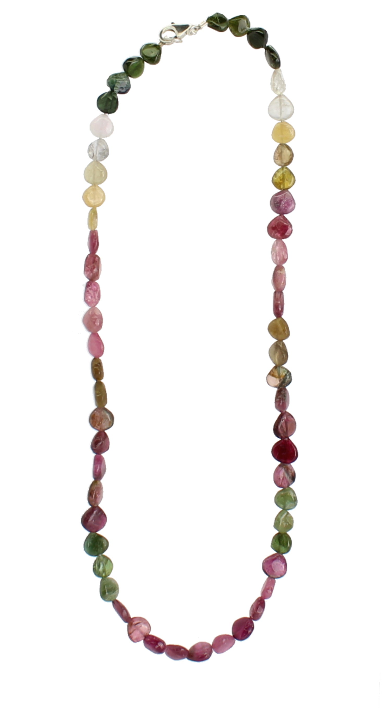 rosa grüner blauer Turmalin Stein Trommelstein Perlenkette Kugelkette Kette Halskette Buttonkette Collier Halsschmuck Kettenschmuck Edelstein Heilstein Edelsteinkette Heilsteinkette Schmuck Rohstein Rohstück rosa grüne blaue Turmalinkette Turmalinschmuck Turmalinstein