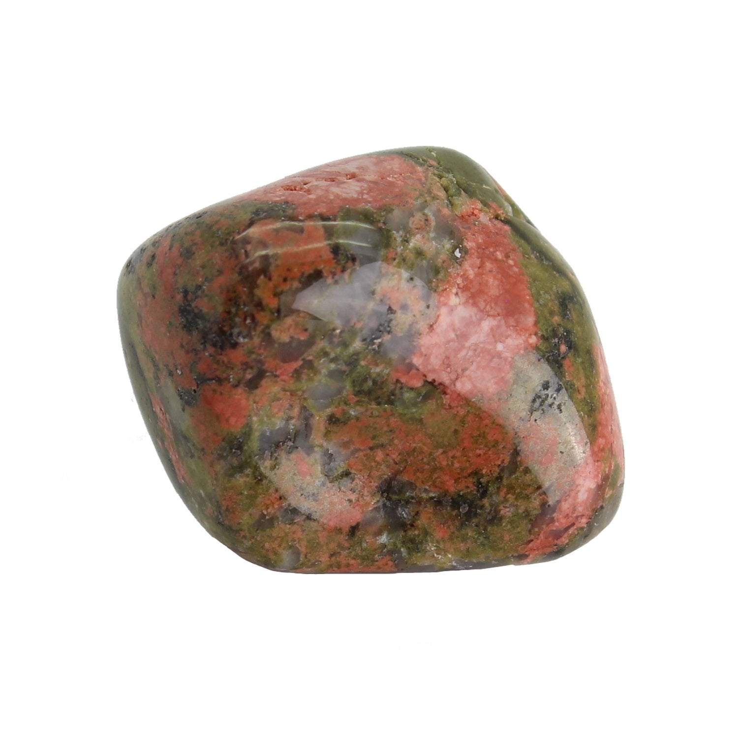 Unakit Stein Trommelstein Anhänger Edelstein Heilstein Rohstein Rohstück Handstein Handschmeichler Taschenstein Glücksstein Schutzstein Schmuckstein Dekostein Unakitstein Unakite